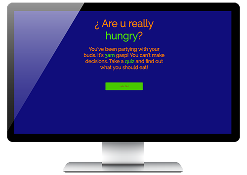 image of react midnight food quiz project